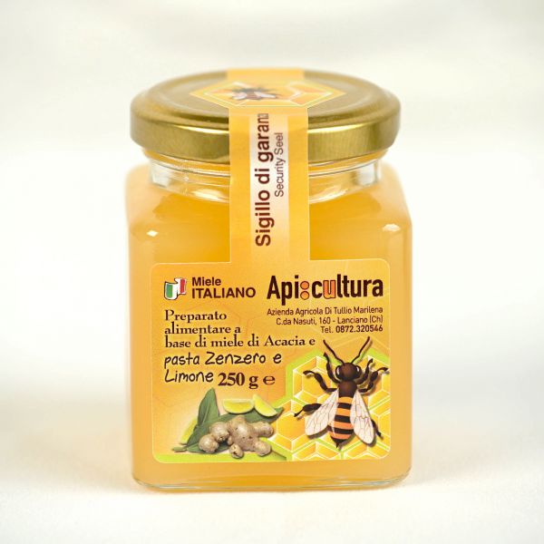 Acacia honey with ginger and lemon, 250 g