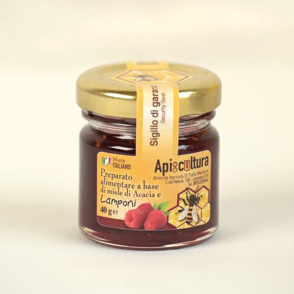 Acacia honey with raspberries, 40 g